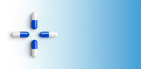 Obraz premium Capsules in a cross array