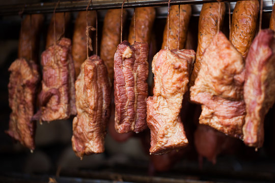smokehouse - Smoked meats - ham, bacon