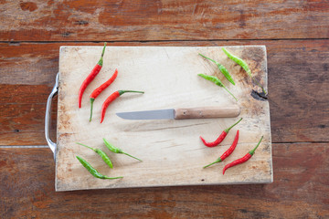 Red and green peper