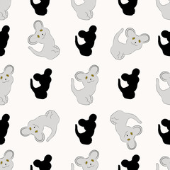 Seamless pattern with mice.