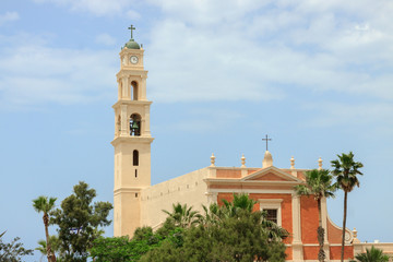 Fototapeta na wymiar Belltower of monastery saint Peter