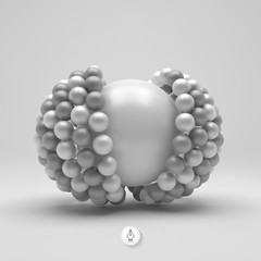 3d vector illustration. Concept for science and technology.