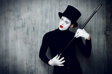 stick and mime