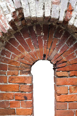Horseshoe red brick arch