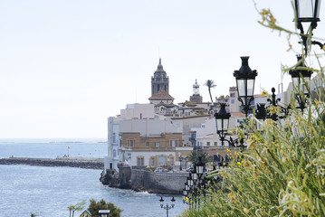 Fototapeta premium Panorámica de Sitges,Barcelona