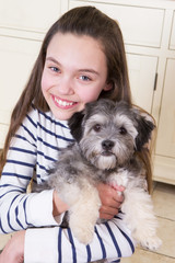 Young girl with Puppy