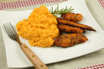 aiguillettes de poulet et purée 07072015