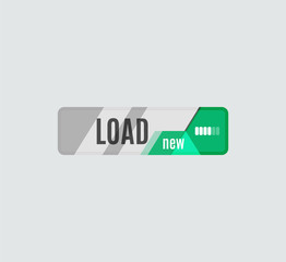 Load button, futuristic hi-tech UI design