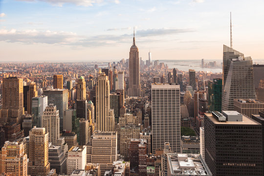 View of lower Manhattan in New York