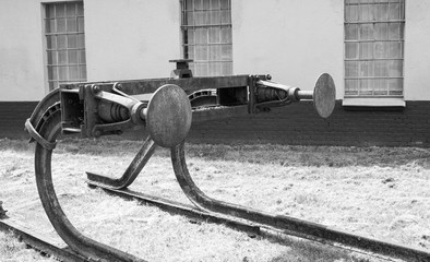 old buffer stop b&w