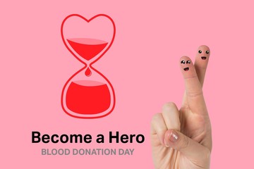 Composite image of blood donation