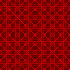Seamless vintage Chinese window tracery square check line pattern background.