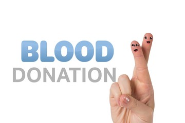 Composite image of blood donation