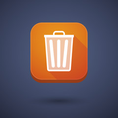 App button with a trash can