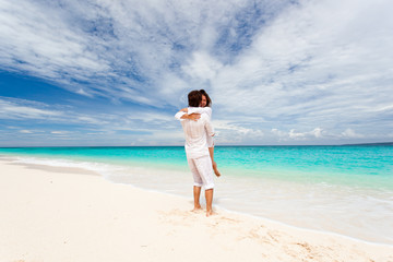 Loving couple on beach
