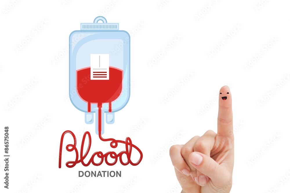 Wall mural Composite image of blood donation