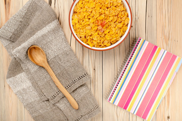Corn flakes background