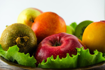 Fruits on a white background