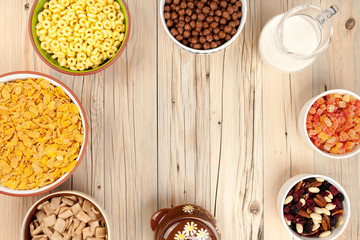 Cornflakes breakfast background