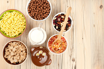 Cornflakes breakfast background