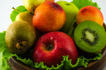 Fruits on a white background