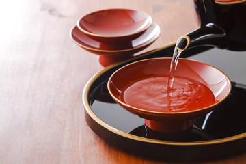 銚子と盃　Japanese decanter and cup