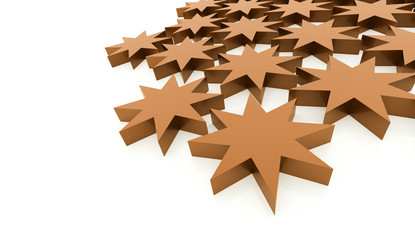 Orange abstract stars background