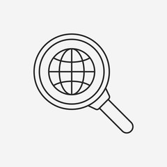 global internet line icon