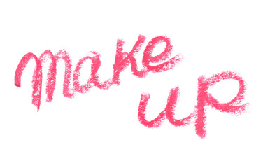 Inscription lipstick "make-up"