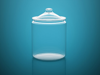 Empty glass cup rendered