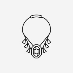 necklace line icon