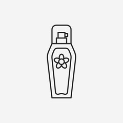 cosmetic bottles line icon