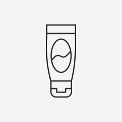 cosmetic bottles line icon