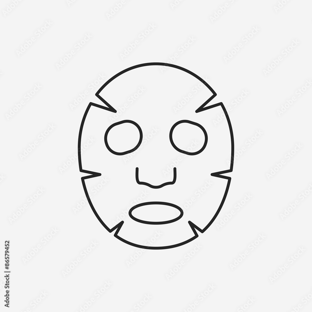 Canvas Prints Facial mask line icon