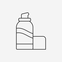 cosmetic bottles line icon