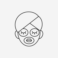 Facial mask line icon
