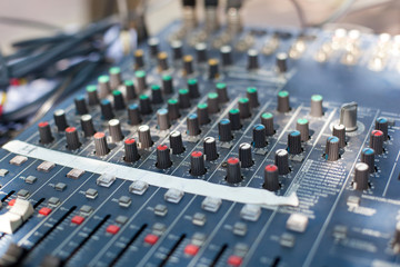 Professional sound mixer control desk