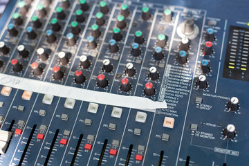 Sound mixer control desk
