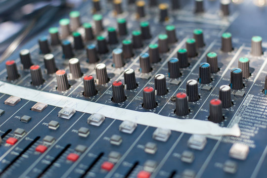Sound mixer control desk