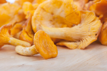 Chanterelles on  table