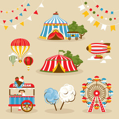 Set of country fair objects - 86581025