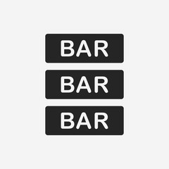 Bar shop sign icon