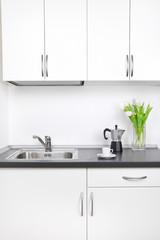 Morning coffee, kitchen interior