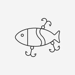 fishing bait line icon