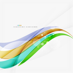 Green light lines on white presentation template