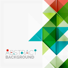 Abstract geometric background. Modern overlapping triangles