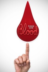 Obraz premium Composite image of hand pointing