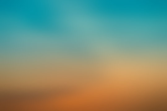 Blur Abstract Gradient Orange And Aqua Blue  Background