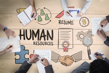 Composite image of business meeting