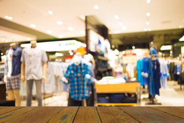 Blurred image of shopping mall and bokeh background